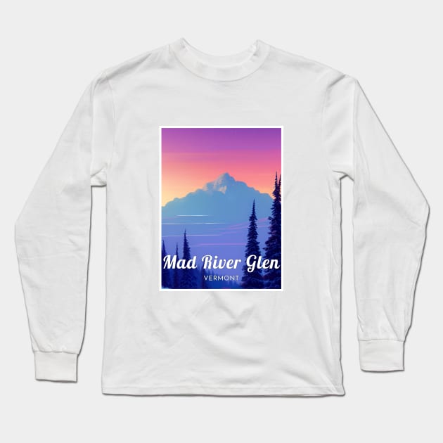 Mad River Glen ski - Vermont Long Sleeve T-Shirt by UbunTo